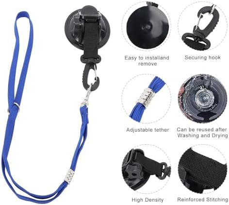 Dog Bathing Tether with Suction Cup, Adjustable Fixed Safety Rope - Image 3