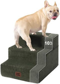 EHEYCIGA Dog Stairs 13.5" H, 3-Step Extra Wide Dog Steps by EHEYCIGA
