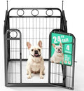 Dog Playpen Indoor Outdoor, 24 Inch 4 Panel Metal Dog Pen by HEYRSUN