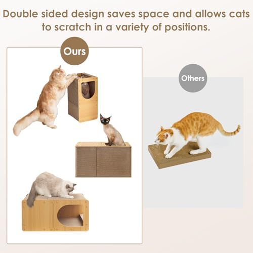 EHEYCIGA Cardboard Cat Scratcher House, 23-Inch Cat Scratch pad - Image 3