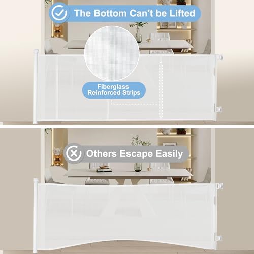 Retractable Baby Gates for Stairs& Doorways, Extends to 55" - Image 4