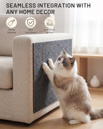 Cat Couch Scratcher for Furniture Protection, Self-Adhesive Cat Scratching Mat - Image 2