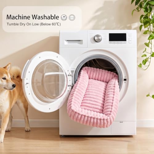 Medium Dog Bed Calming Cat Bed for Indoor Cats 24’’x20’’ Pink - Image 6