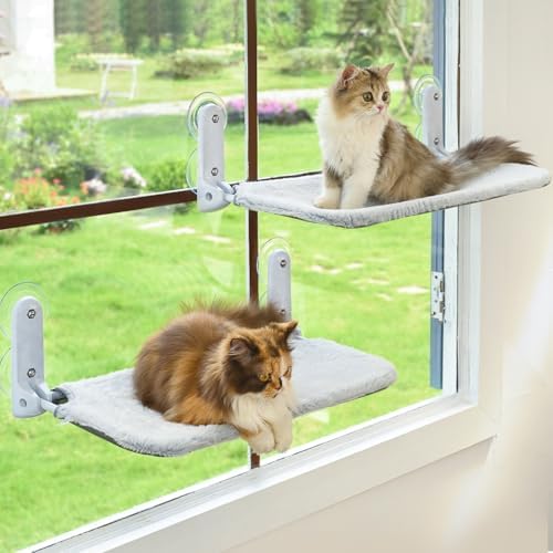 Zoratoo 2PC Cat Window Perch, Foldable & Cordless by Zoratoo