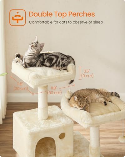 Feandrea Cat Tree, 55.8-Inch Large Cat Tower - Image 4