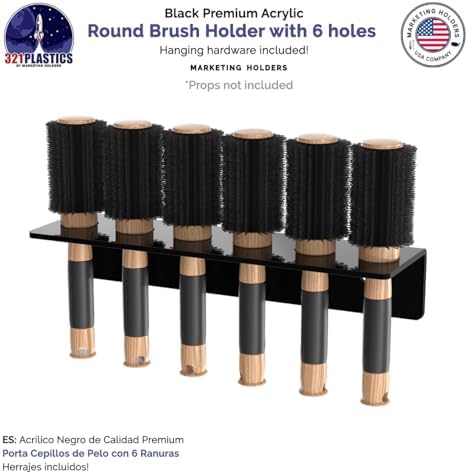Marketing Holders Hanging Acrylic Brush Organizer 6 Holes Hardware Included - Image 2