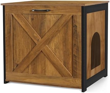 Dwanton Cat Litter Box Enclosure, Hidden Litter Box Furniture, 23.6 Inches by DWANTON