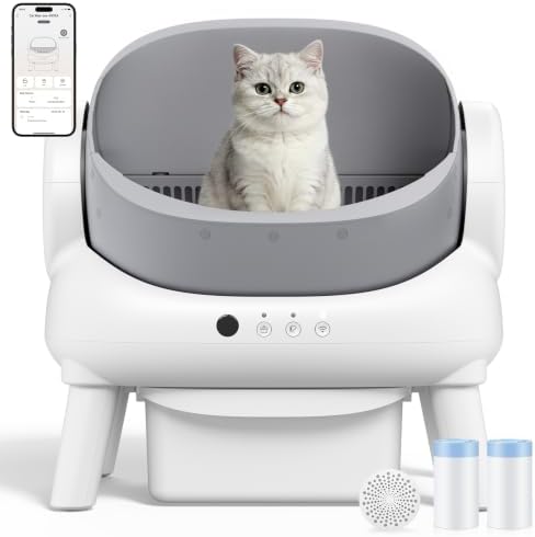 Automatic Litter Box, Open Top Self Cleaning Litter Box Grey by Unknown