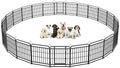 Kfvigoho Heavy Duty Dog Fence Outdoor 24 Steel Panels 32" Height by Committedtobetterpetlife