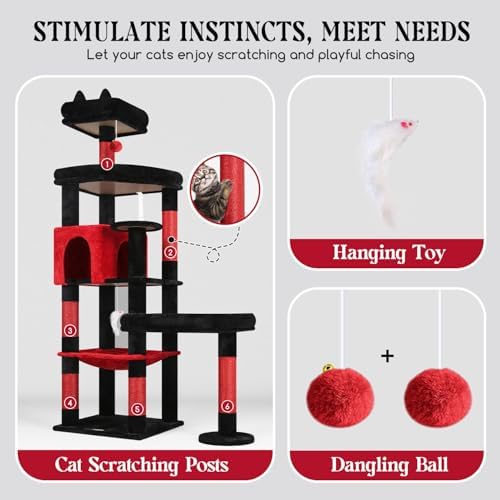 Globlazer 65in Gothic Sturdy Cat Tree - Image 6