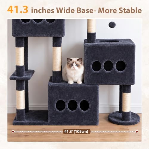 Gitelsnour Sturdy Cat Tree Tower, 3 XXL Condos - Image 4