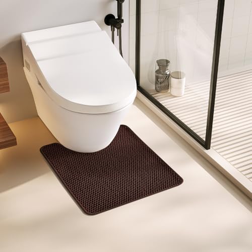 TYUU Toilet Rug, Thin Toilet Rugs U Shaped Washable Non Slip Absorbent Quick by TYUU