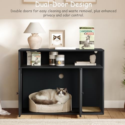 Cat Litter Box Enclosure, Hidden Litter Box Furniture - Image 5