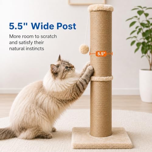 Cat Scratching Post with 5.5 Inch Diameter Sisal Post, 32 Inch - Image 3