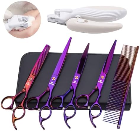 8.0 in 9CR Titanium Professional dog grooming scissors set, Grooming Scissors - Image 2
