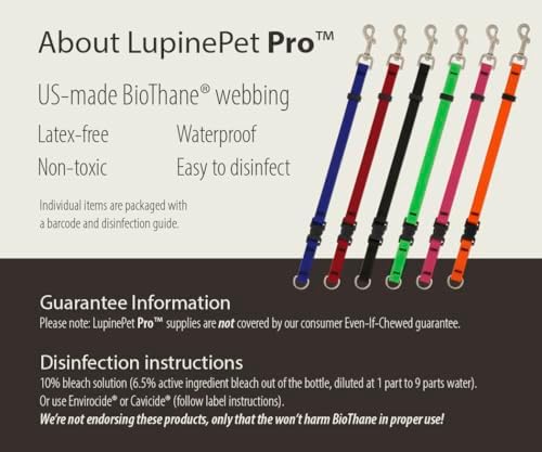LupinePet Pro Grooming Loop for Dogs, Waterproof, Jet Black, 3/4-inch Wide - Image 3