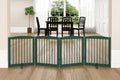 PUPETPO Freestanding Pet Gate for Dogs, Foldable Wooden Dog Gate for House by PUPETPO