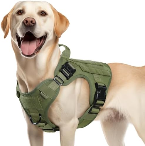 rabbitgoo Tactical Dog Harness for Medium, Heavy Duty Military No Pull Vest by rabbitgoo