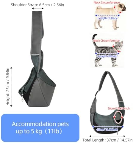 Dog Sling Carrier, Mesh Breathable Puppy Sling - Image 2