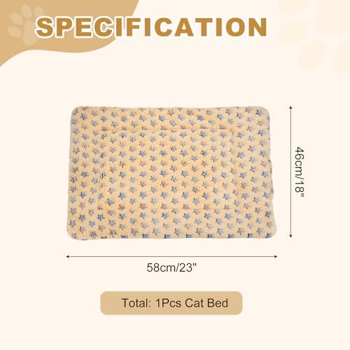 Dog Cat Bed Mat, Soft Coral Fleece Pet Cushion Pad - Image 2