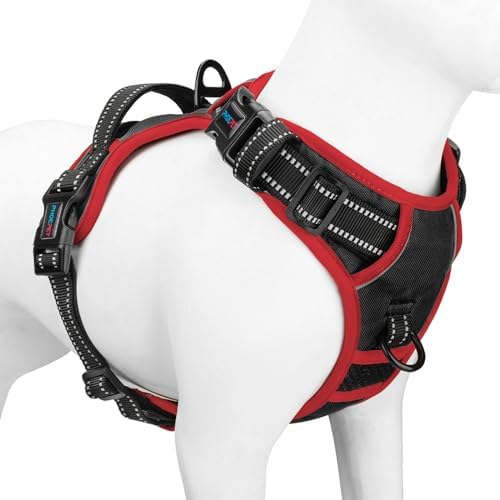 PHOEPET Upgraded No Pull Dog Harness, Reflective Adjustable Vest by PHOEPET