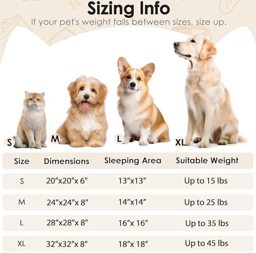 Hoewina Dog & Cat Bed for Indoor Cats, 20in Calming Donut Bed - Image 2