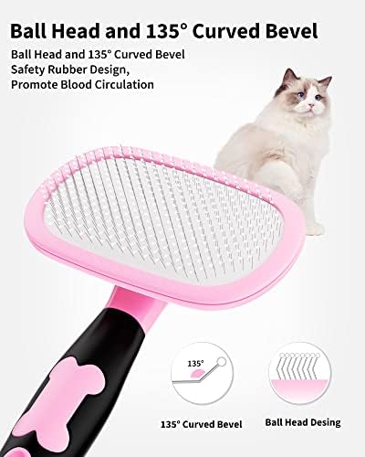 Glendan Dog & Cat Brush- Slicker Pet Brush- Shedding Grooming Tools - Image 2