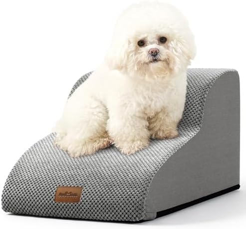 COZY KISS Dog Stair for Small Dog 11.8" H, 2 Step Pet Ramp for Chair by COZYKISS