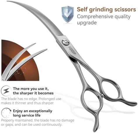 Professional 45°Curved Grooming Scissors - Image 2