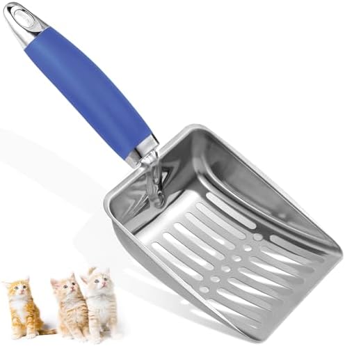 Cat Litter Scoop -Stainless Steel Metal Cat Litter Scoop-Sturdy Mesh Scooper by Apidgrowth