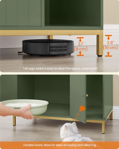 Feandrea Cat Litter Box Enclosure, - Image 5