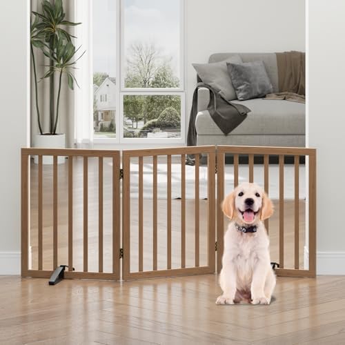Dog Gates for Doorways, Freestanding Dog Gate Indoor, Foldable Pet Gates for - Image 4