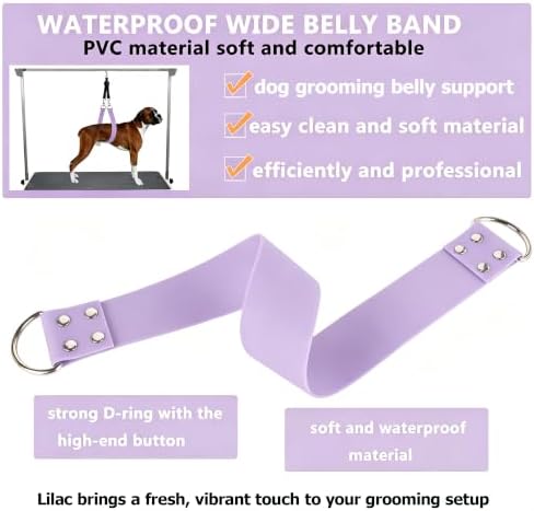 Pet Dog Grooming Belly Strap – 2 Inch Wide Waterproof PVC Support Band - Image 4