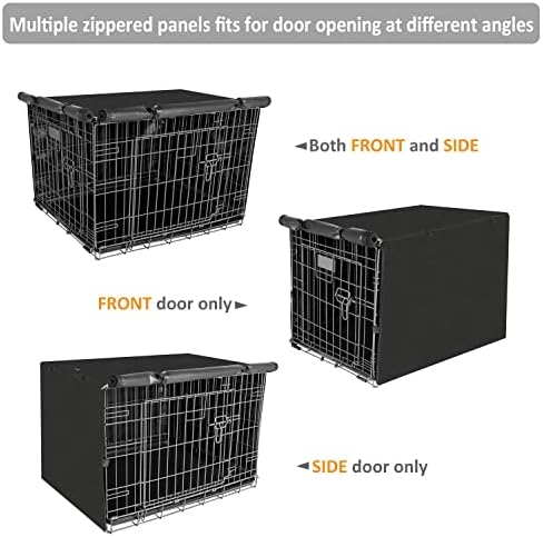 X-ZONE PET Dog Crate Cover Waterproof Kennel Cover, 36 in Black - Image 4