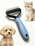 Pet Grooming Dematting Comb for Dogs & Cats, Double-Sided Undercoat Rake Brush by Unknown