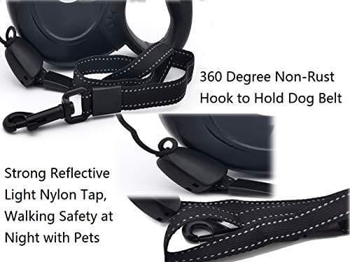 Retractable Dog Leash 26ft, 360° Tangle-Free Long Cord Pet Puppy Walking Leashes - Image 2
