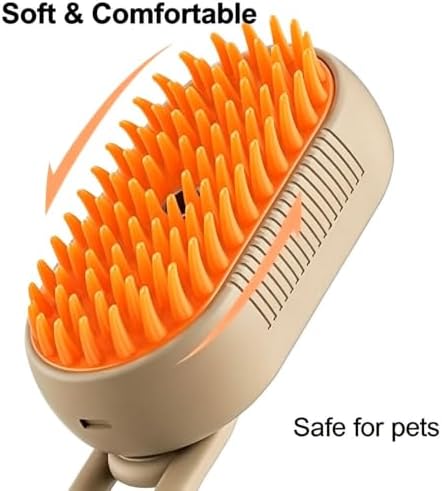3 in 1 Pet Grooming Comb, Cat Steam Brush, Silicone Hair Shedding Steam Comb - Image 5
