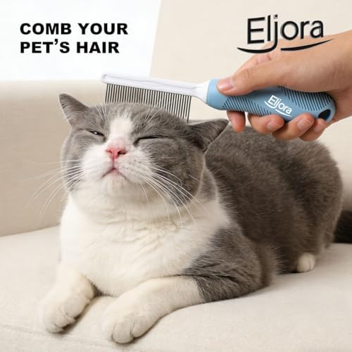 Pet Grooming & Dematting Comb – Stainless Steel Teeth, Non-Slip Grip, Removes - Image 3