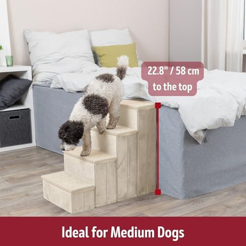TRIXIE 4-Step Velour Pet Stairs - Image 3