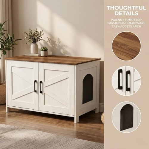 Homhedy 31.5" L Cat Litter Box Enclosure - Image 5