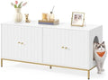 Feandrea Double Cat Litter Box Enclosure, Double Room, Modern Style by FeandreabySONGMICSHOME