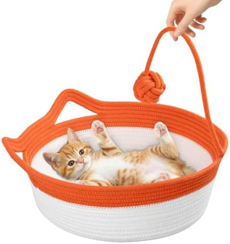 Cotton Rope Woven Cat Bed, Instinct Pet Basket by WEAVELYRICS