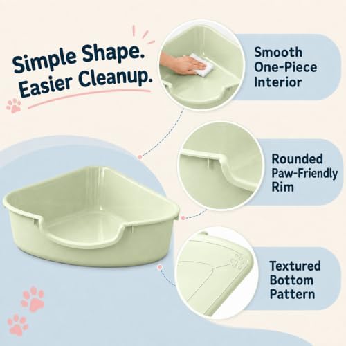 Corner Litter Box, Low Entry Kitten Litter Box - Image 4