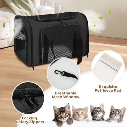 Large Cat Carrier Soft Up to 28 Lbs, Breathable Pet Bag - Image 3