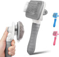 Dog & Cat Brush, Self Cleaning Slicker Brush by PWOD