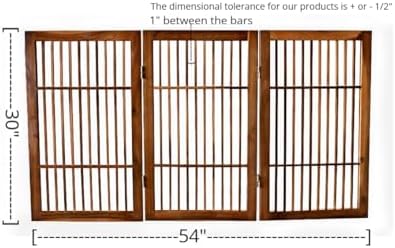 Urnporium Pet Dog Gate Freestanding, Strong Durable Folding Wooden Fence - Image 5