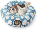 Lesure Donut Cute Jacquard Large Cat Tunnel Bed Kitten Toys by Lesure