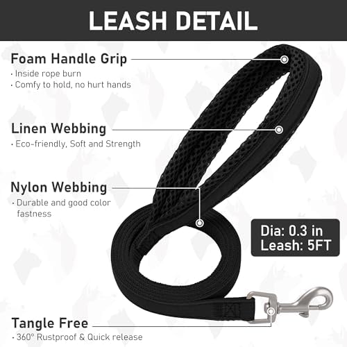 GAMUDA Small Dog Harness Collar and Leash Set, Step in No Chock No Pull Linen - Image 6