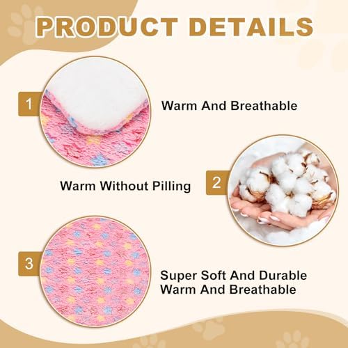Dog Cat Bed Mat, Soft Coral Fleece Pet Cushion Pad - Image 3