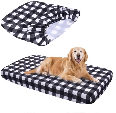 Replacement Dog Bed Covers Elastic Edged Washable 36" x 27" x 6" by Hoopttay